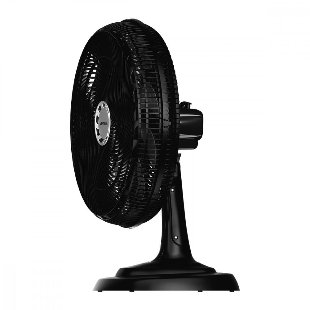 Ventilador De Mesa Ventisol Oscilante Turbo Grade De Plástico 10 Pás 50CM 150W 127V Preto