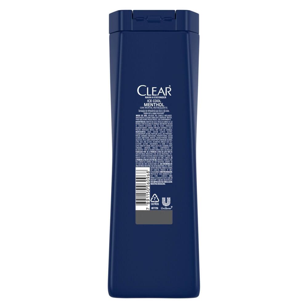 Shampoo Anticaspa Clear Men Ice Cool Menthol 400ml