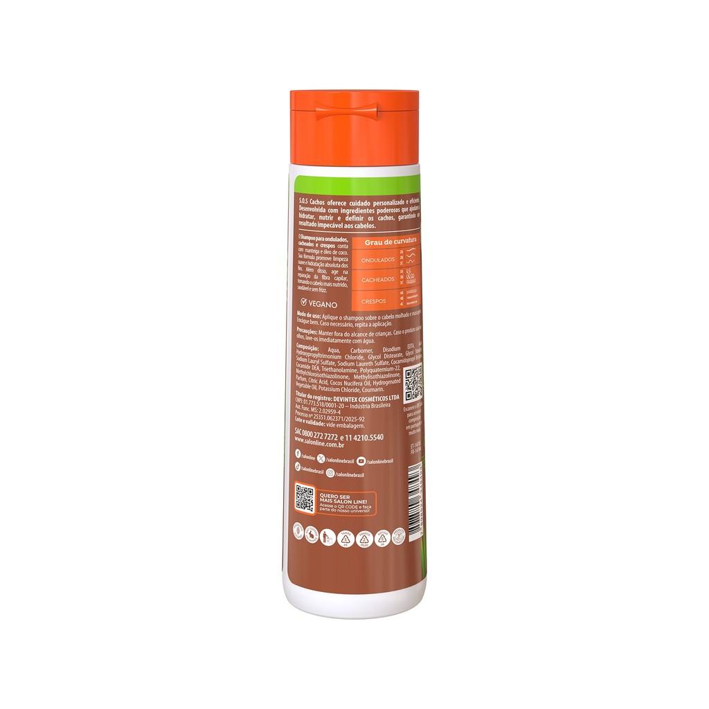 Shampoo Sos.cachos Coco Tratamento Profundo Salon Line 300ml