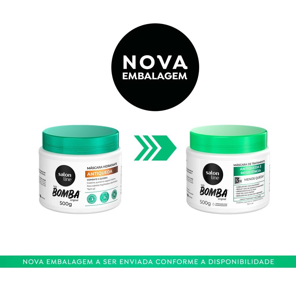Máscara De Hidratação Sos Bomba Antiqueda Salon Line 500g