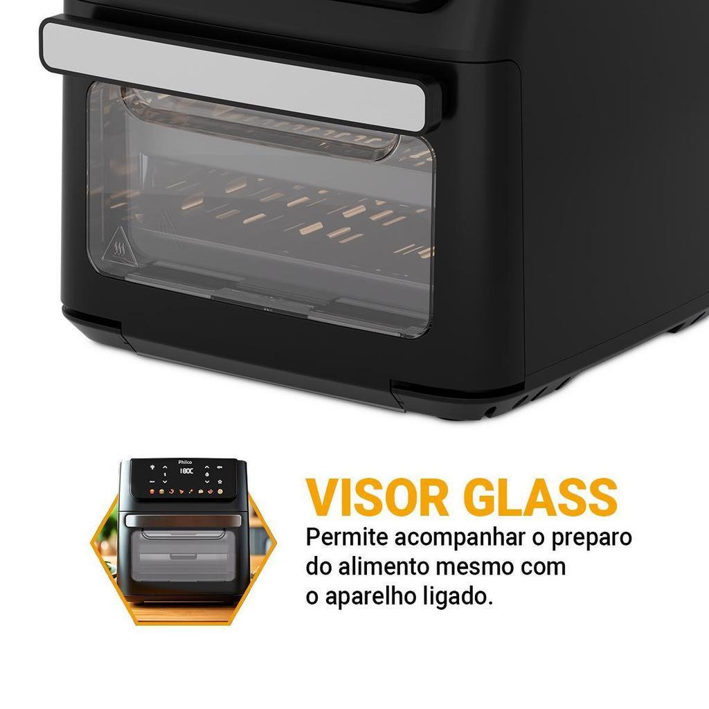Air Fryer Oven Philco 11L 8 Funções Visor 1800w Paf11b