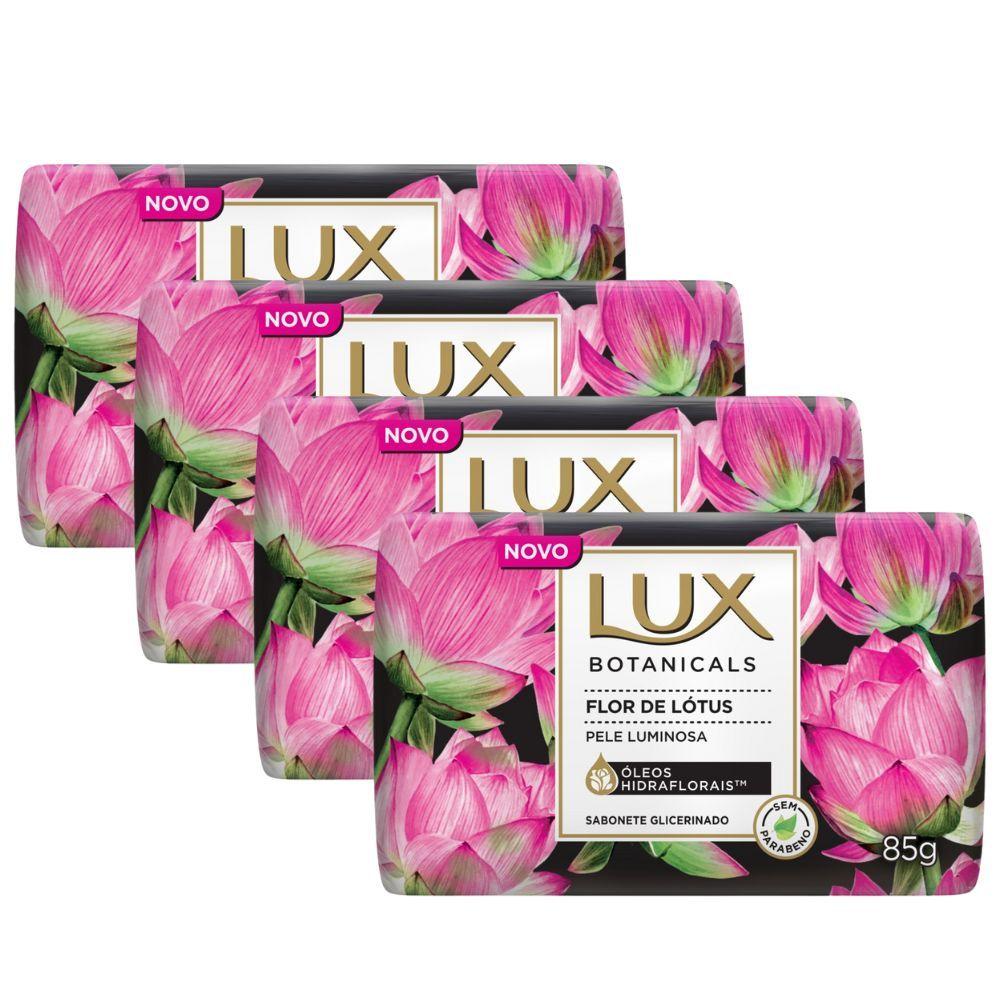Kit 4 Sabonete Em Barra Lux Botanicals Flor De Lótus 85g