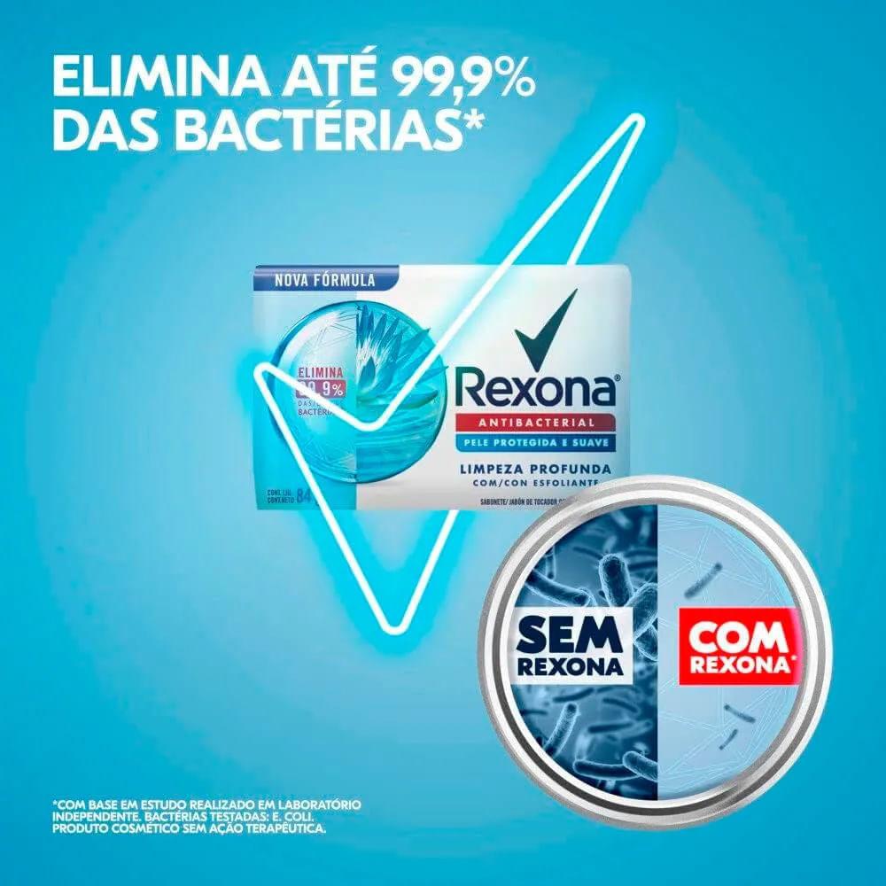 Kit Sabonete Em Barra Rexona Antibacterial Limpeza Profunda 84g 10 Unidades