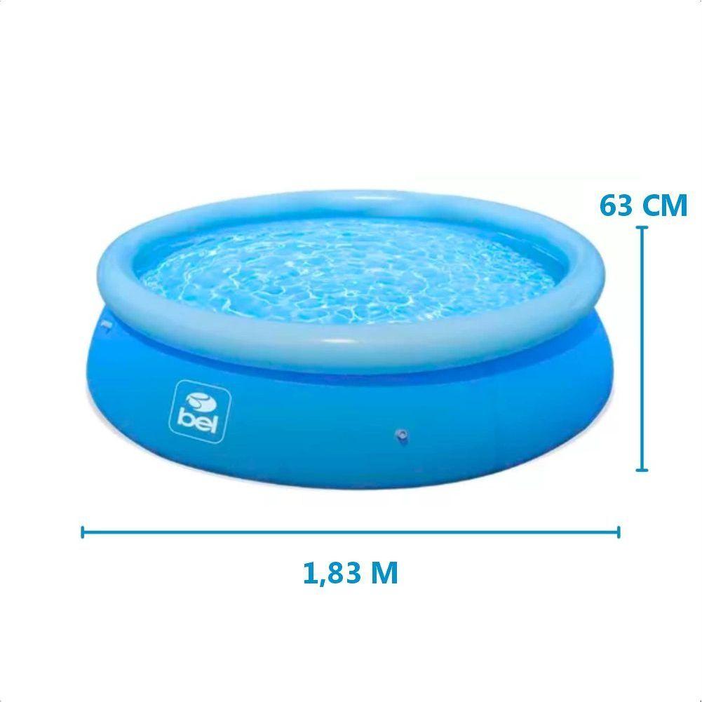 Piscina Inflável Redonda Bel Lazer 140002 1.83m X 63cm 1400l
