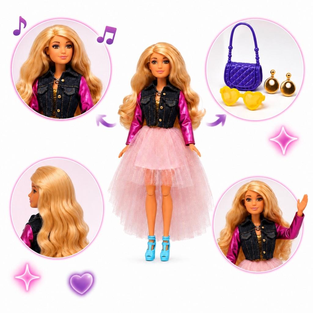 Boneca Fashionista Articulada Com Acessórios Castela Brinquedo Infantil Menina Boneca De Moda Tipo Barbie Presente