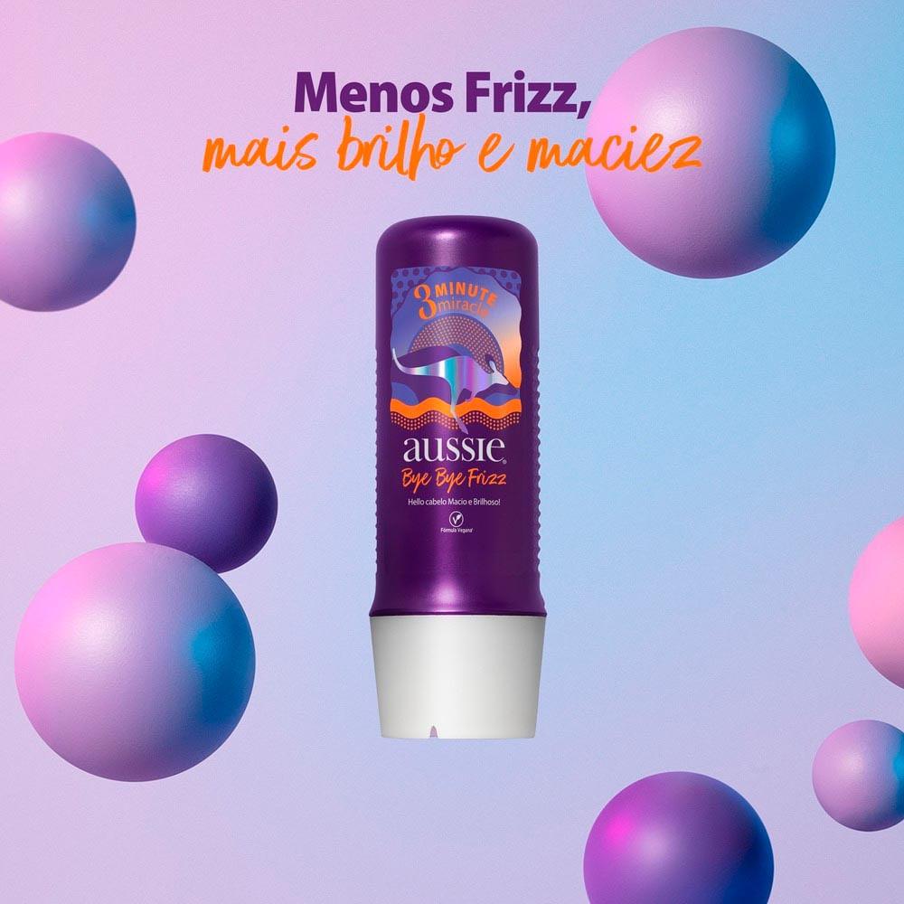 Kit Shampoo Aussie Bye Frizz Maciez E Brilho 180ml E 3 Minutos Milagrosos 236ml
