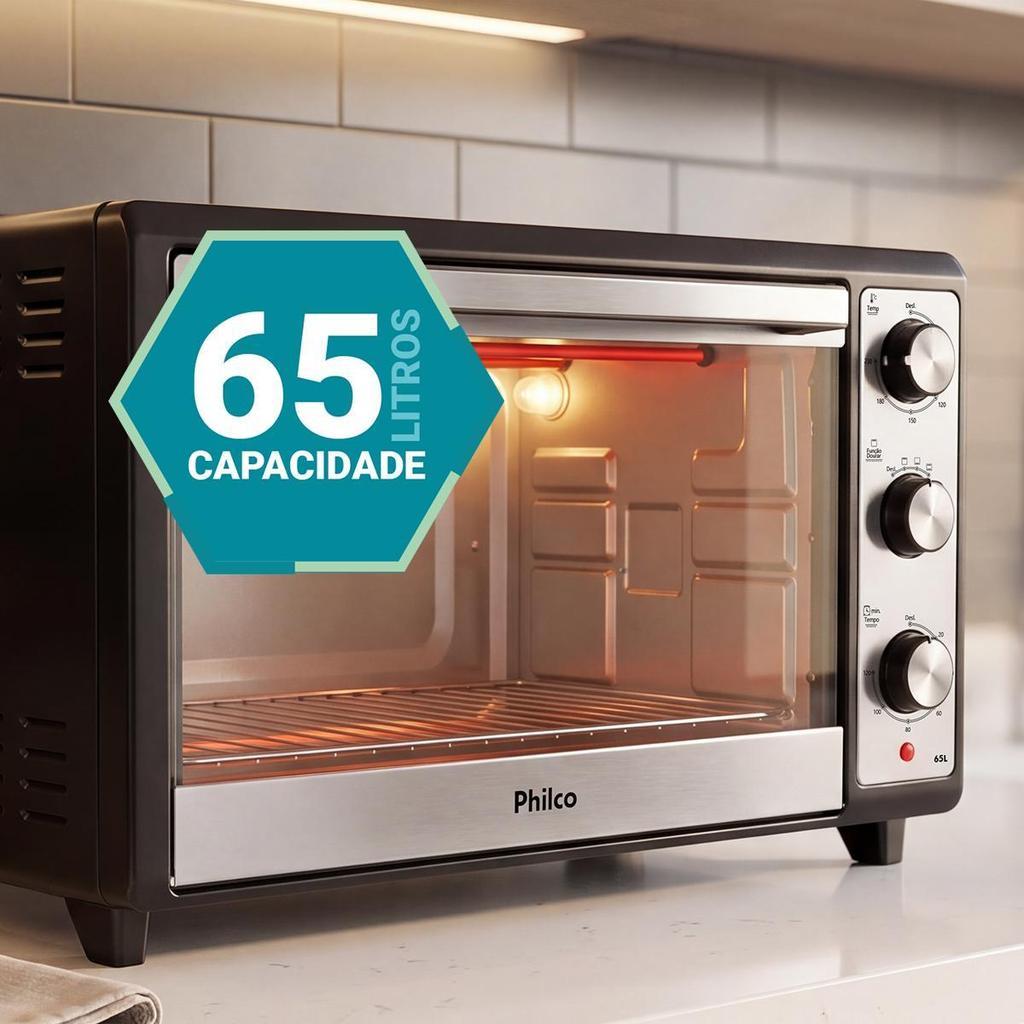 Forno Elétrico 65L Philco Dupla Resistência Pfe65