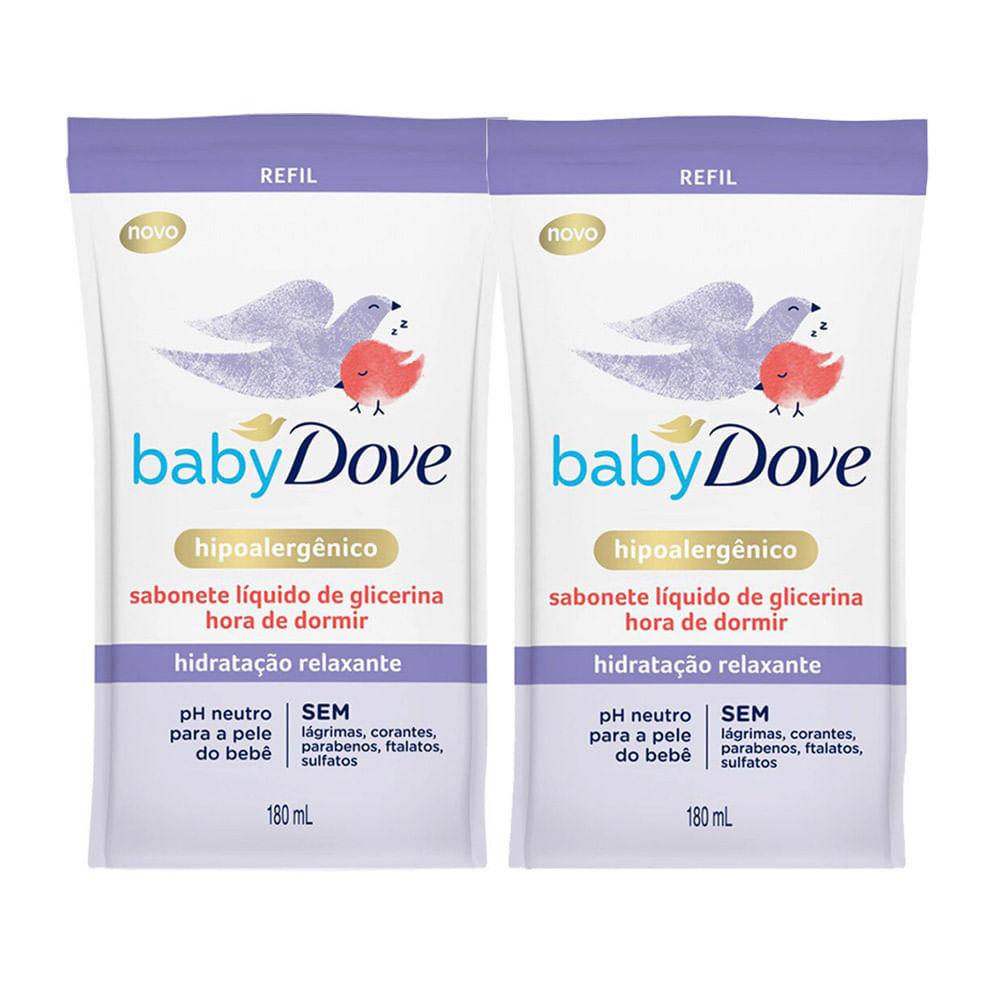 Kit 2 Sabonete Líquido Baby Dove Hora De Dormir Refil 180ml