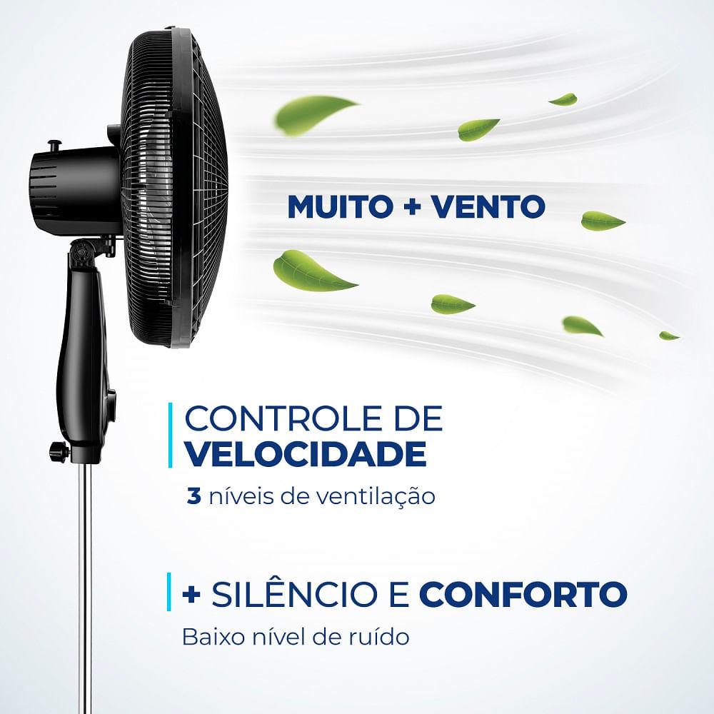 Ventilador De Coluna Mondial 40cm Preto Vsp-40c-nb 220 Volts