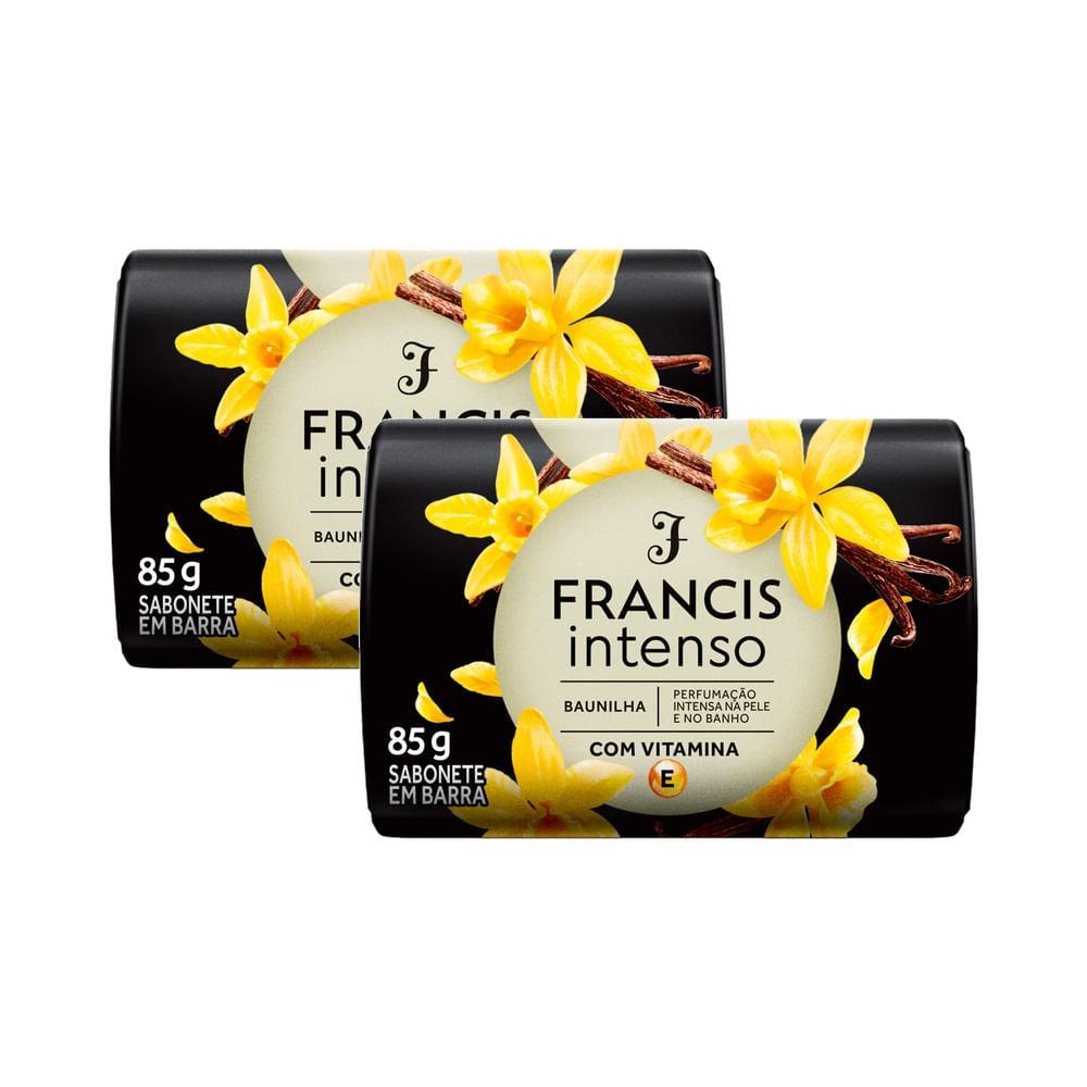 Kit 2 Sabonete Em Barra Francis Intenso Baunilha 85g