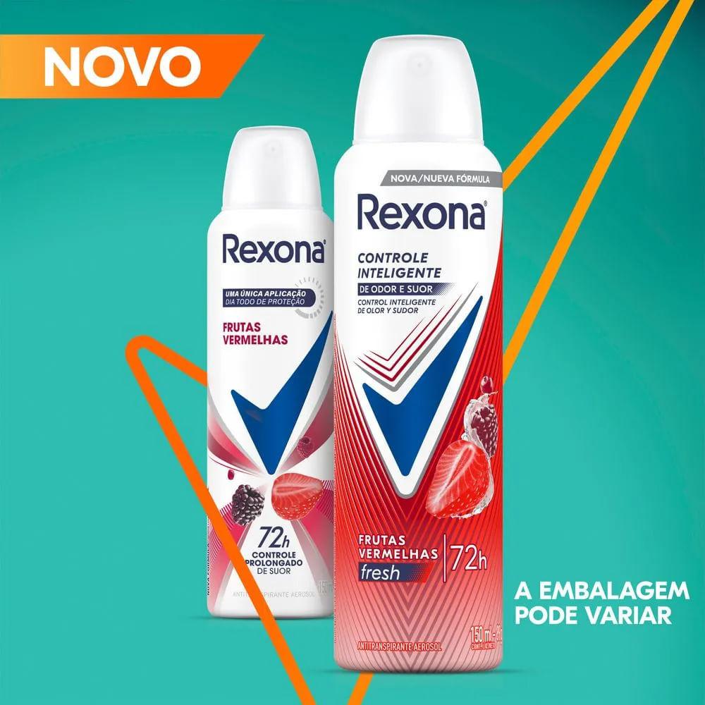 Kit Desodorante Aerosol Rexona Frutas Vermelhas 150ml - 2 Unidades