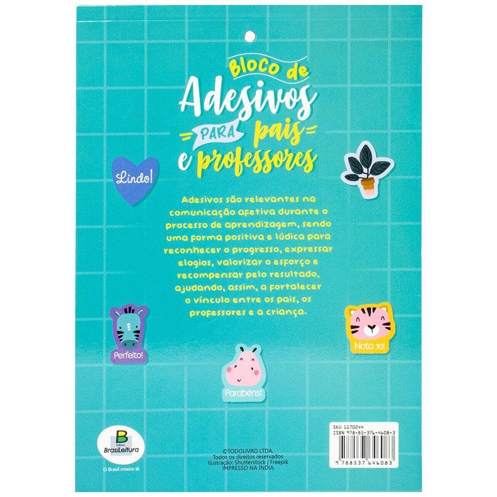 Bloco De Adesivos Para Pais E Professores Verde Brochura