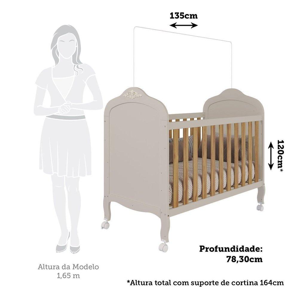 Berço Minicama 3 Em 1 100 Mdf Maya Espresso Móveis Bege/off White/amêndoa/corino Branco Off White/amêndoa/corino