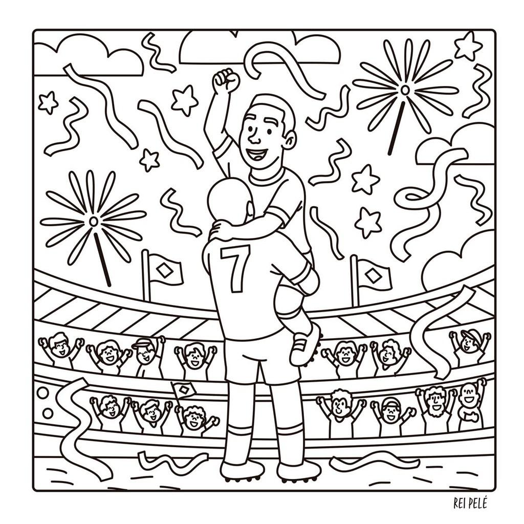 Livro De Colorir Heróis Do Futebol