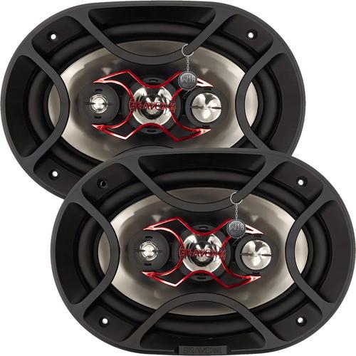 Alto Falante 6x9 Polegadas Bravox 140w Rms B4x69-x Quadriaxial Preto/prata