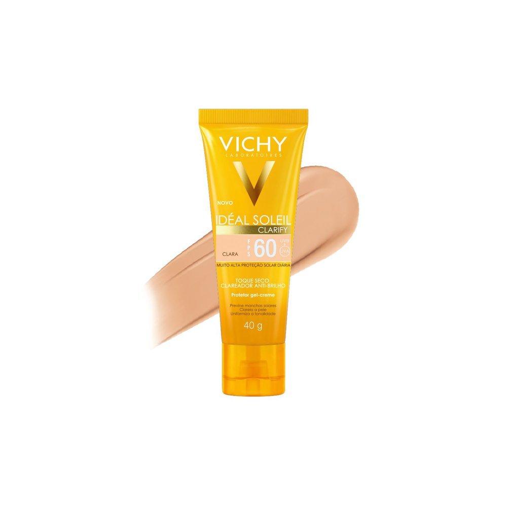 Protetor Solar Idéal Soleil Clarify Clara FPS 60 Gel Creme Com Cor 40g