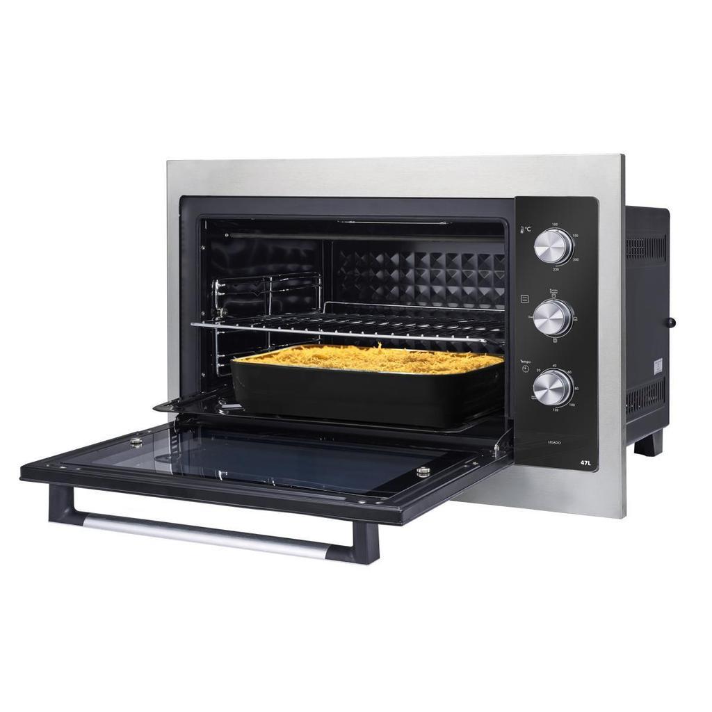 Forno Elétrico De Embutir Philco 47L Inox Esmaltado Pfe47e