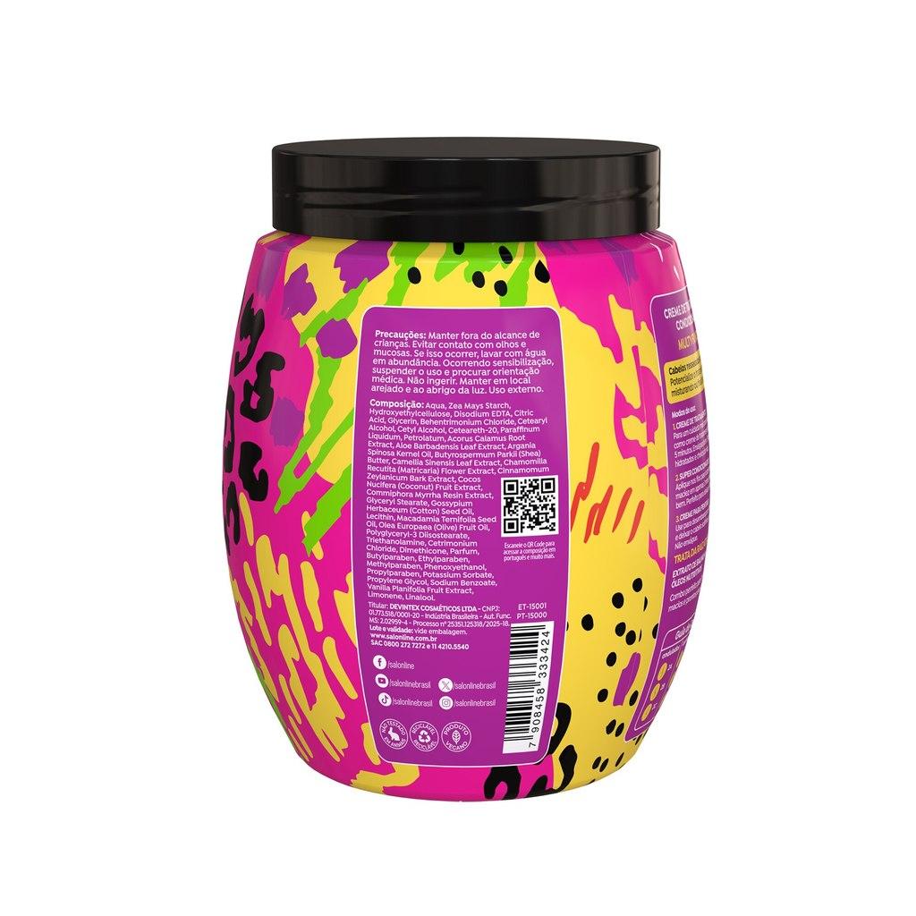 Creme De Tratamento 3 E 1 Cachos Dos Sonhos Multy Pink Fatal 1kg