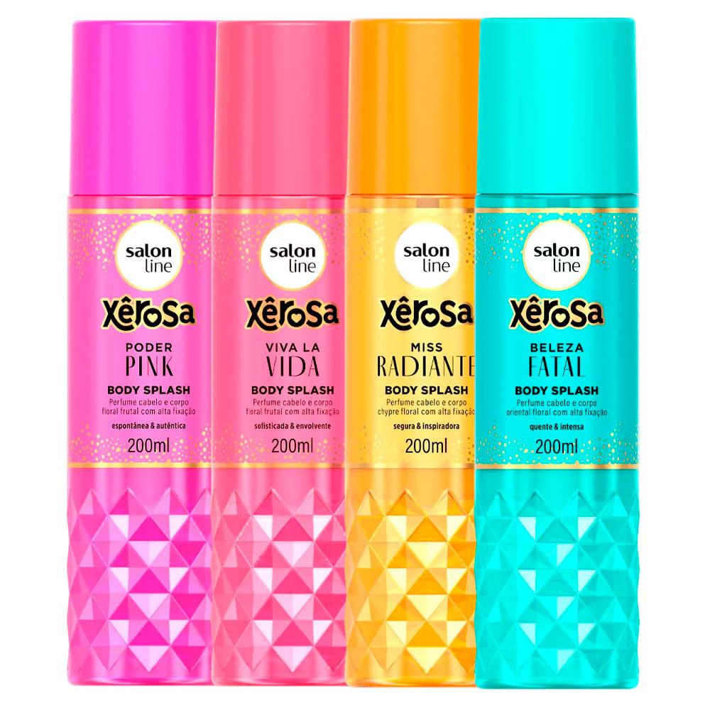 Kit Salon Line Coleção Body Splash Xêrosa 200ml - 4 Fragrâncias