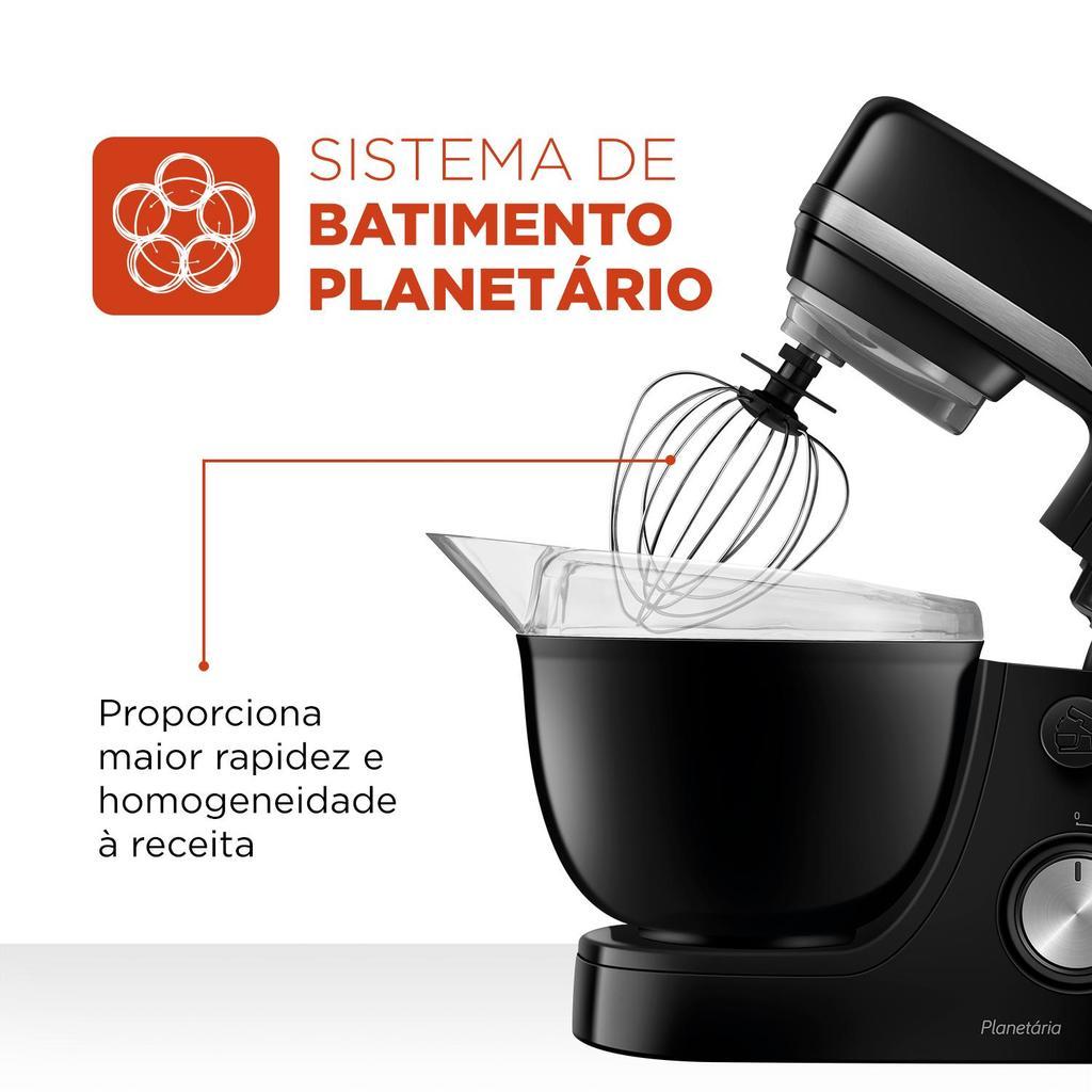 Batedeira Planetária Mondial BP03 Preta 127V
