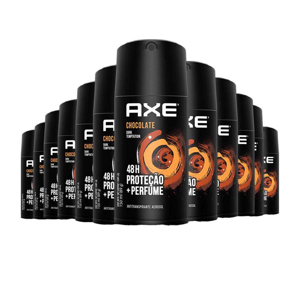 Kit Desodorante Antitranspirante Aerosol Axe Dark Temptation 90g - 12 Unidades