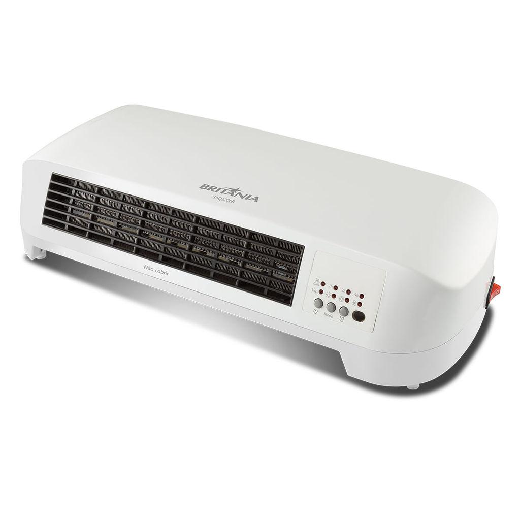 Aquecedor De Parede Britânia 2 Em 1 Com Timer Baq2200b