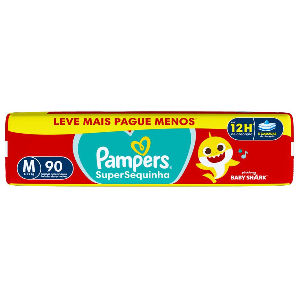 Fralda Descartável Pampers Supersequinha Jumbo M 90 Tiras