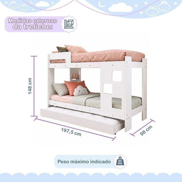 Treliche 100 Mdf Com Prateleira Vegas Branco
