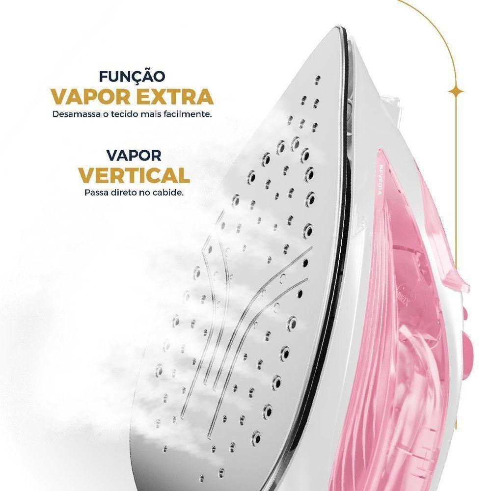 Ferro De Passar A Vapor Britânia Rosa Vapor Extra Bfve01a 110V