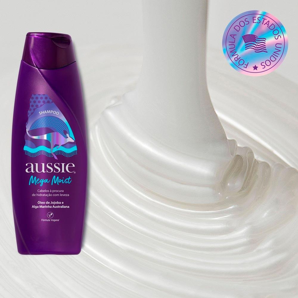 Kit Shampoo Aussie Mega Moist Super Hidratação 360ml E Condicionador 180ml