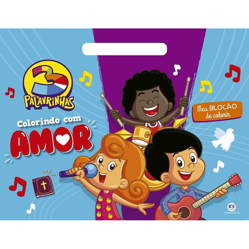 3 Palavrinhas - Colorindo Com Amor Blocão De Colorir