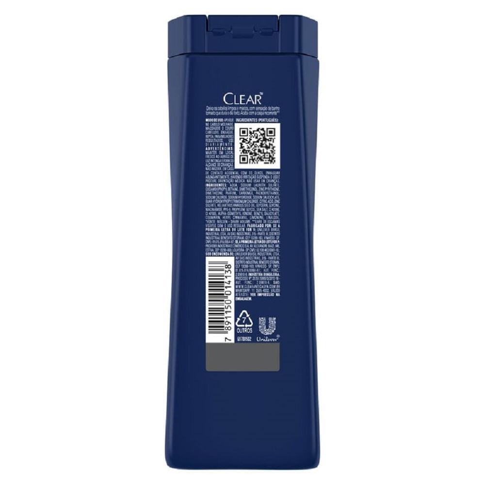 Shampoo Anticaspa Clear Men Limpeza Diária 2 Em 1 400ml