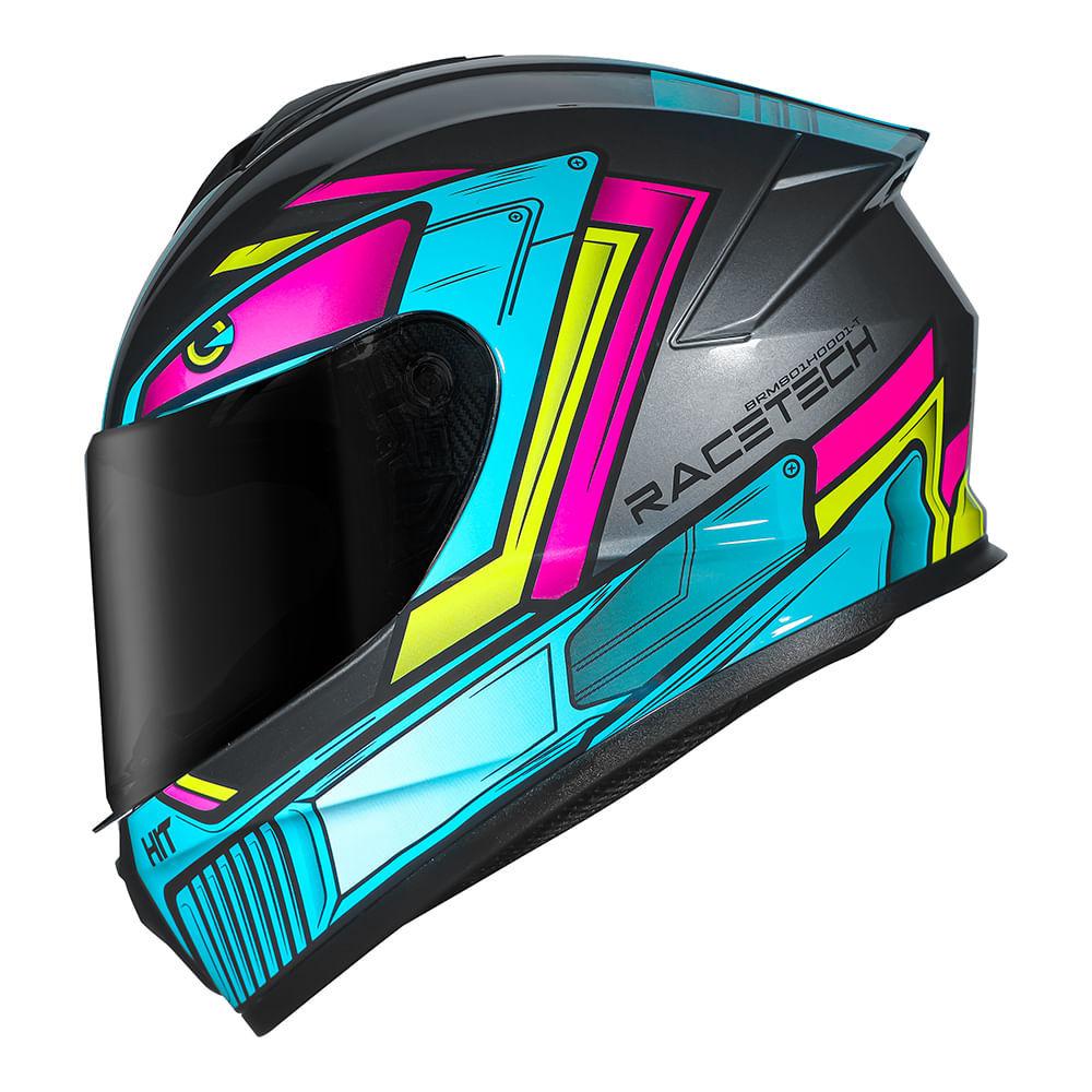 Capacete Race Tech Hit Android Rosa