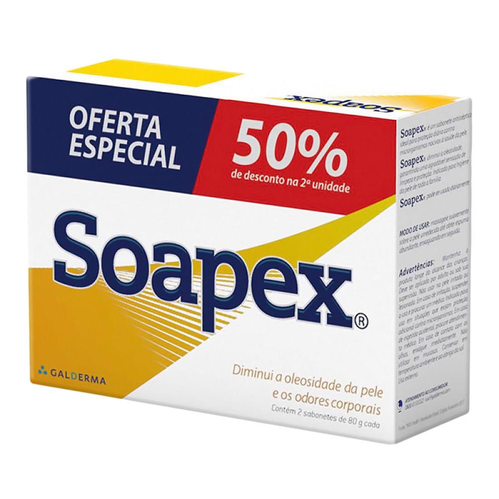 Soapex Sabonete Em Barra 2 Unidades 80g Cada Com 50 De Desconto Na 2ª Unidade