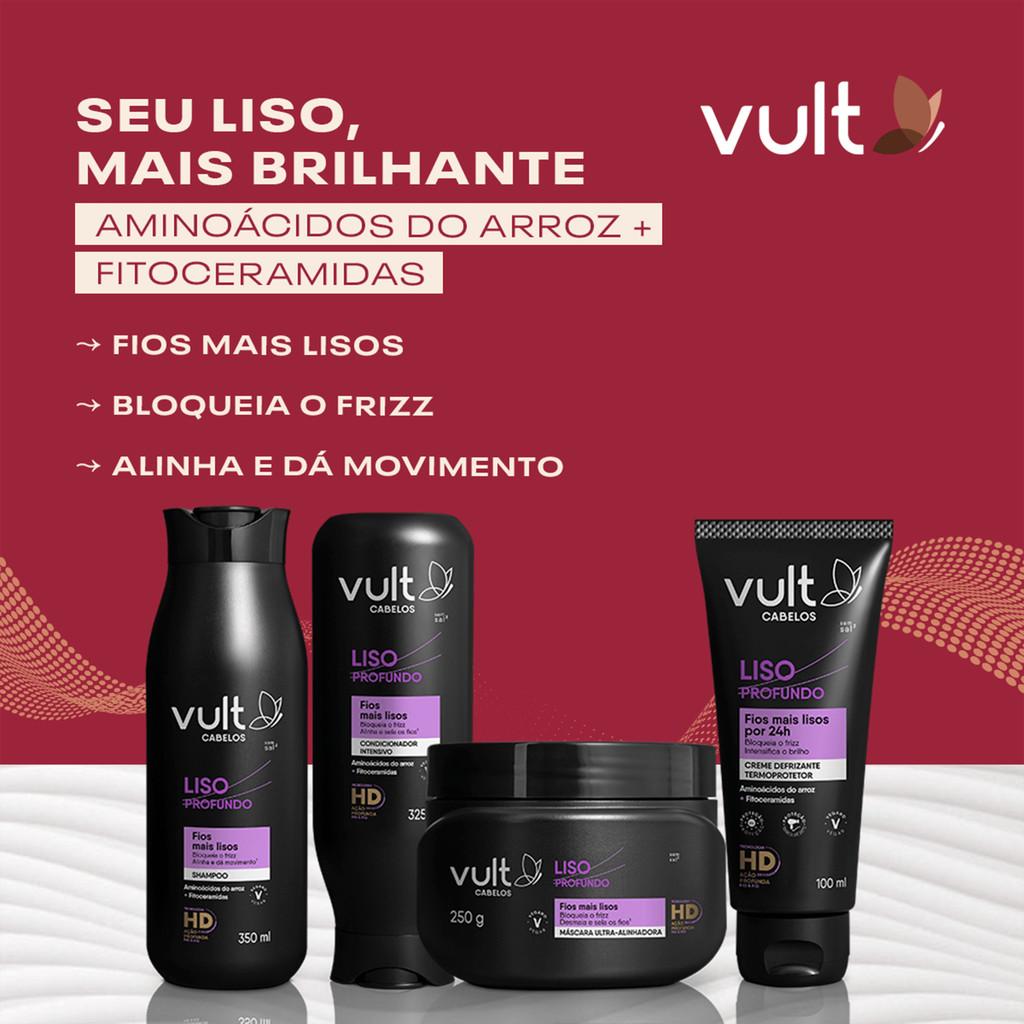 Vult Cabelos Liso Profundo - Creme Defrizante Termoprotetor 100ml