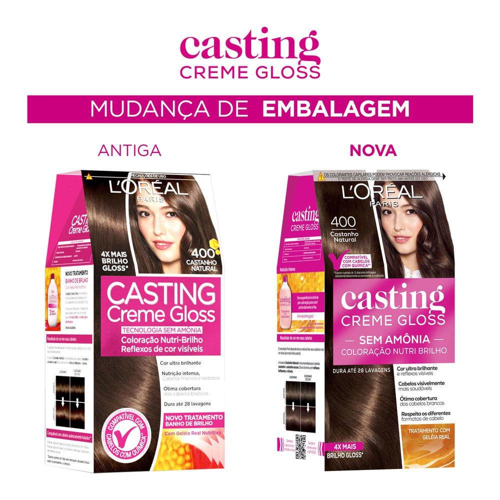 Tintura Casting Creme Gloss L Oréal Paris 400 Castanho Natural