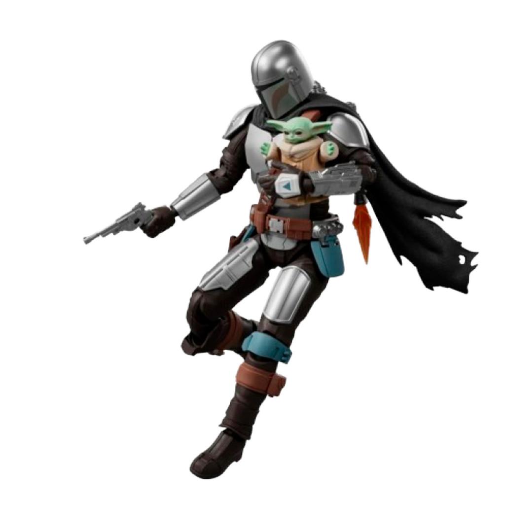 Boneco Blokees Star Wars Mandalorian Din Djarin E Grogu