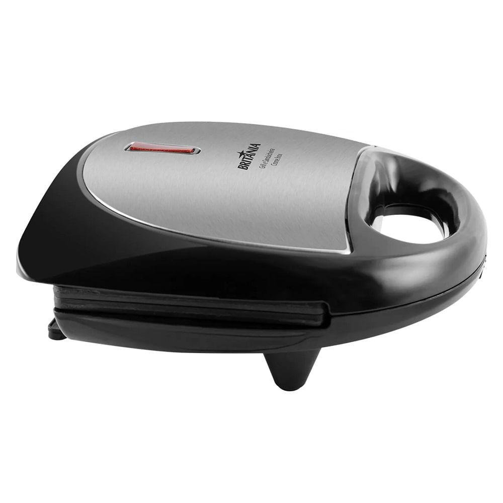 Sanduicheira E Grill Britânia Crome Preto/inox 220 Volts