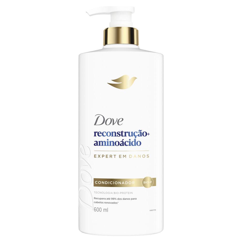 Kit Dove Shampoo 600ml + Condicionador 600ml Reconstrução + Aminoácido