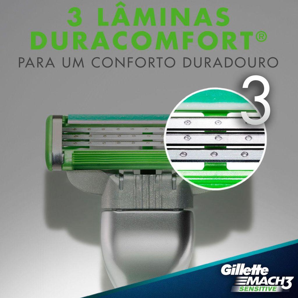 Aparelho De Barbear Gillette Mach3 Sensitive