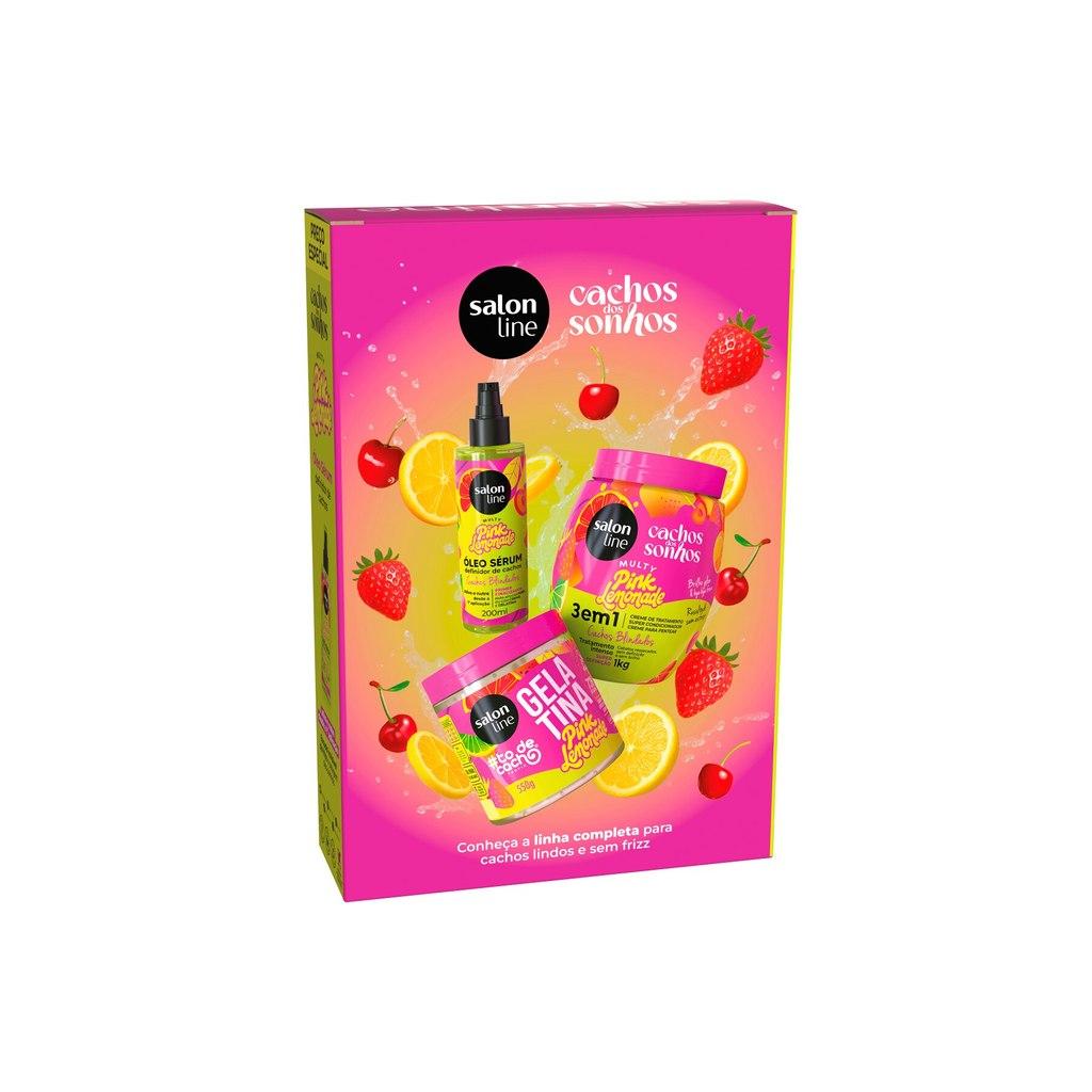 Kit Shampoo + Creme Multifuncional Cachos Dos Sonhos Multy Pink Lemonade 300ml