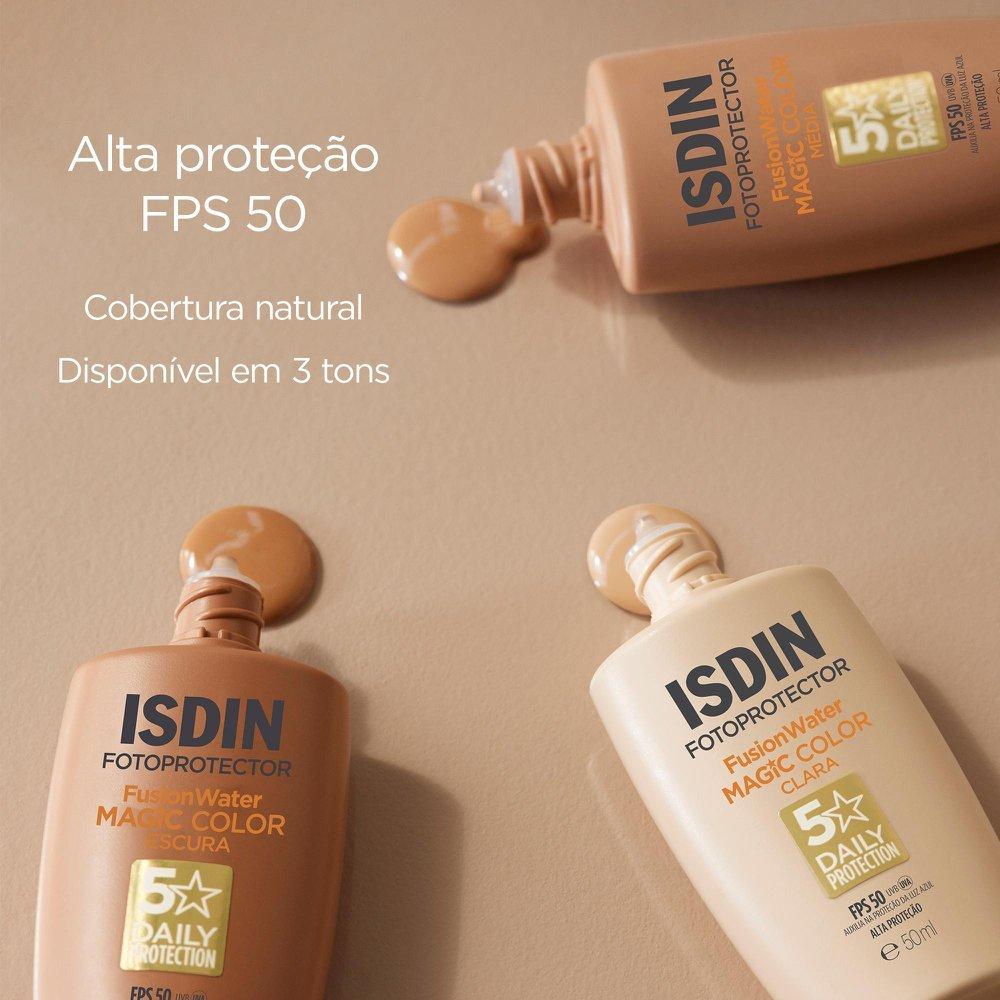 Protetor Solar Facial Isdin Fusion Water Fps50 Cor Média 50ml