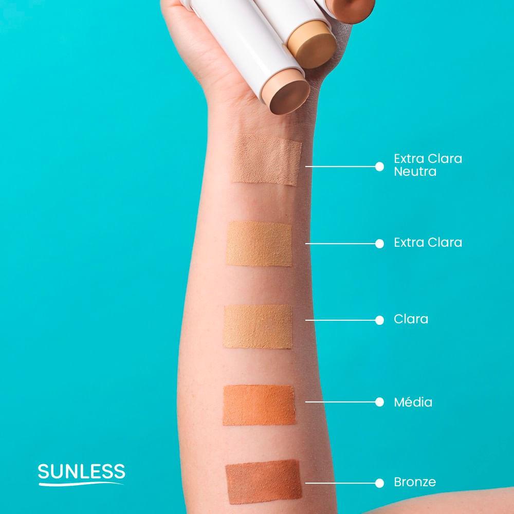 Protetor Solar Facial Sunless Stick Com Base Bronze 12g