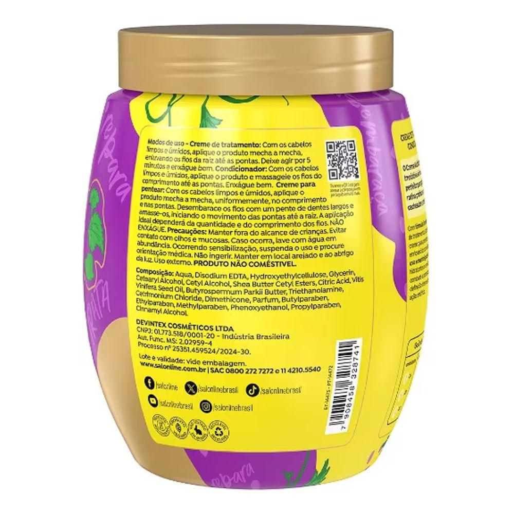 Creme 3 Em 1 Salon Line Cachos Dos Sonhos Multy Irresistível Uva 1kg