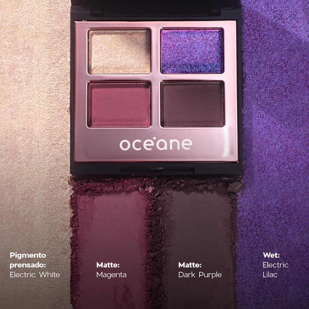 Kit Paleta De Sombras Night Glam Océane Edition + Pincel Para Sombra Ocn8 (2 Produtos)