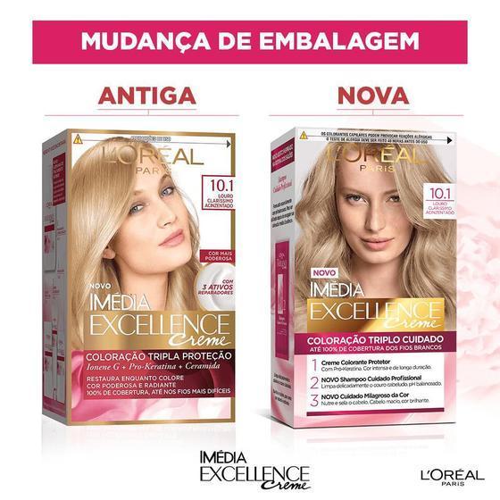 Kit Tintura Imédia Excellence Louro Claríssimo Acinzentado 10.1