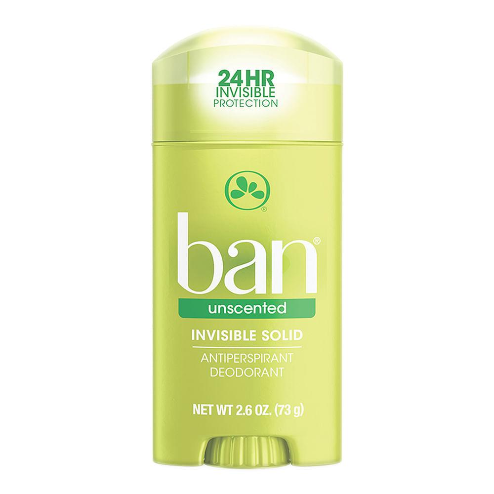 Desodorante Sólido Ban Unscented Sem Perfume Stick Antitranspirante 73g