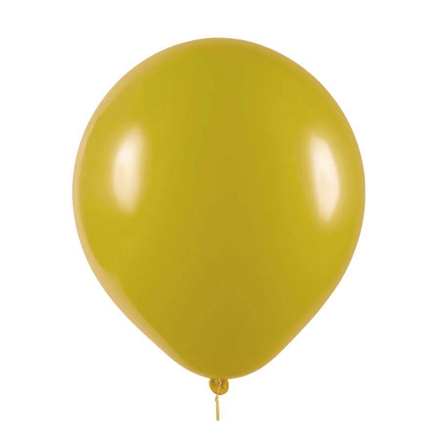 Balão De Festa Redondo Profissional Látex Liso - Mostarda - 1 Unidade - Artlatex - Rizzo