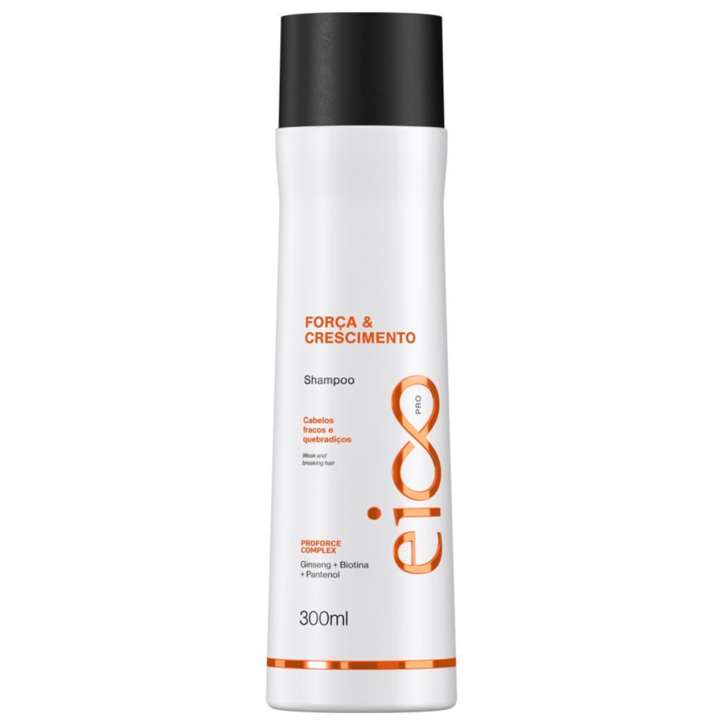 Kit Eico Shampoo 300ml Máscara Tratamento Antiquebra 300ml Força E Crescimento