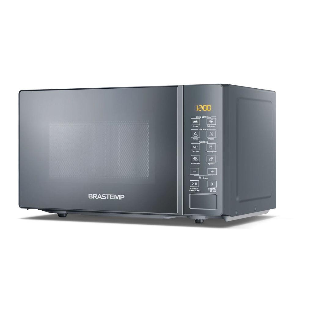 Micro-ondas Brastemp 20 Litros Cor Inox Espelhado Com Funções Pré-preparo - Bms20ar